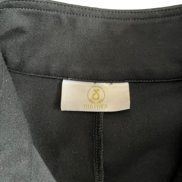 Diafora Womens Medusa Reflective Strip 1/2 Zip Crop Long Sleeve Top Black Medium - Picture 8 of 13